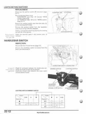 2007-2010 Honda FourTrax Rancher 420 TRX420 TRX Service Manual, Page 496
