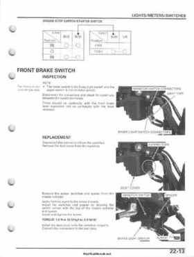 2007-2010 Honda FourTrax Rancher 420 TRX420 TRX Service Manual, Page 497