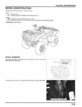 2009-2011 Honda FourTrax Rancher AT TRX420FA/FPA Service Manual, Page 8
