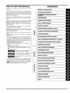 2009-2012 Honda MUV700 Big Red Service Manual, Page 3