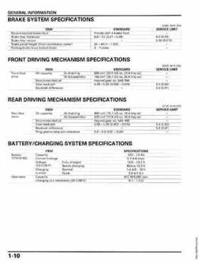 2009-2012 Honda MUV700 Big Red Service Manual, Page 14