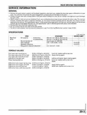 2009-2012 Honda MUV700 Big Red Service Manual, Page 498