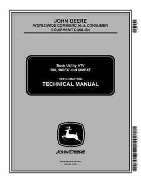 2004 John Deer Buck Utility ATV 500, 500EX and 500EXT Service Manual, Page 1