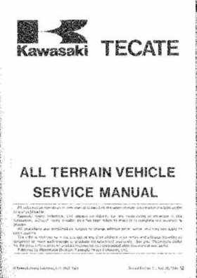 1984-1985 Kawasaki Tecate Service Manual, Page 2