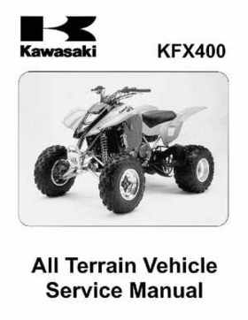 2003-2006 Kawasaki KFX400 service manual, Page 1