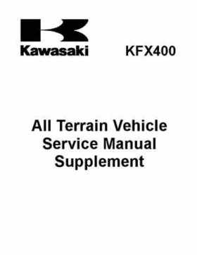 2003-2006 Kawasaki KFX400 service manual, Page 2