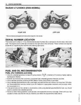 2003-2006 Kawasaki KFX400 service manual, Page 41