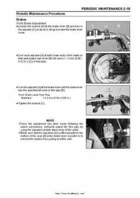 2003 Kawasaki KLF250 Service Manual., Page 31