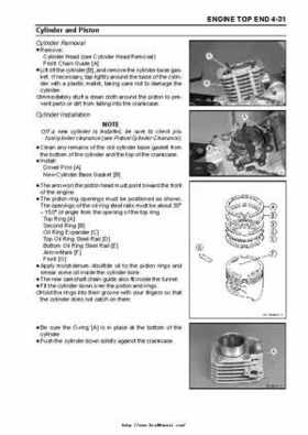 2003 Kawasaki KLF250 Service Manual., Page 90