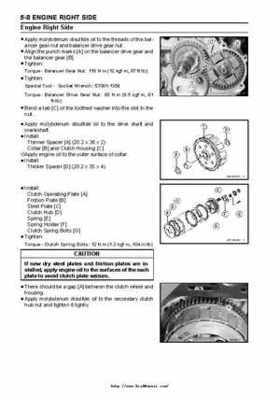 2003 Kawasaki KLF250 Service Manual., Page 104