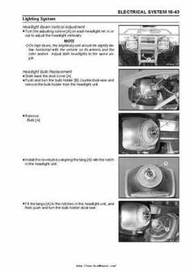 2003 Kawasaki KLF250 Service Manual., Page 285