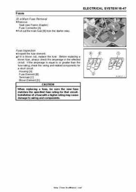 2003 Kawasaki KLF250 Service Manual., Page 289