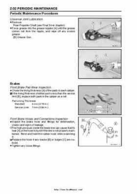 2004 Kawasaki KVF750 4x4, Service Manual., Page 50