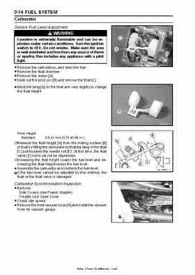 2004 Kawasaki KVF750 4x4, Service Manual., Page 73