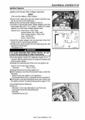 2004 Kawasaki KVF750 4x4, Service Manual., Page 437