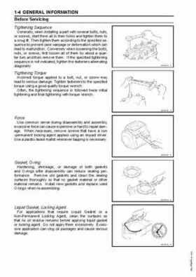 2005 Kawasaki Brute Force 750 4x4i, KVF 750 4x4 ATV Service Manual, Page 11
