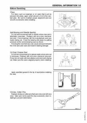 2005 Kawasaki Brute Force 750 4x4i, KVF 750 4x4 ATV Service Manual, Page 12