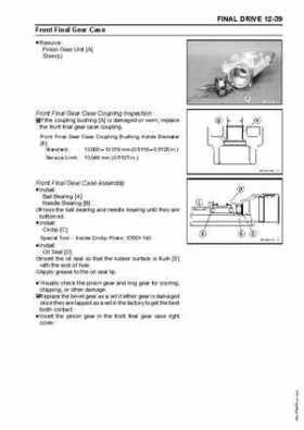2005 Kawasaki Brute Force 750 4x4i, KVF 750 4x4 ATV Service Manual, Page 289