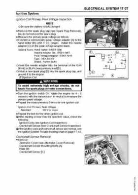 2005 Kawasaki Brute Force 750 4x4i, KVF 750 4x4 ATV Service Manual, Page 438
