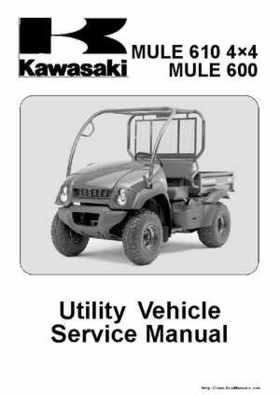 2005 Kawasaki KAF400 Mule 600 and Mule 610 4x4 Service Manual, Page 1