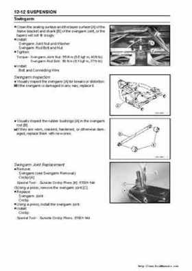 2005 Kawasaki KAF400 Mule 600 and Mule 610 4x4 Service Manual, Page 296