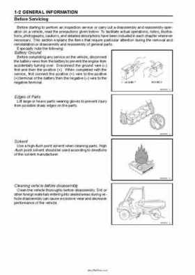2005 Kawasaki KAF620 Mule 3010 Trans 4x4 Service Manual, Page 9
