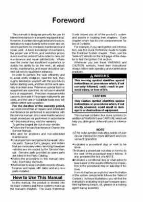 2008-2010 Kawasaki KFX450R Factory Service Manual, Page 8