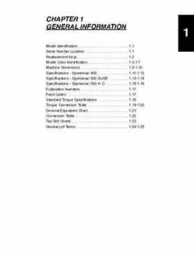 2001 Polaris Sportsman 400-500 DUSE and H.O. Service Manual, Page 2