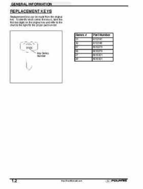 2001 Polaris Sportsman 400-500 DUSE and H.O. Service Manual, Page 4
