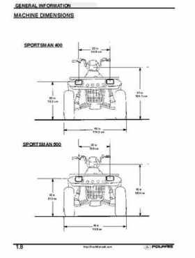 2001 Polaris Sportsman 400-500 DUSE and H.O. Service Manual, Page 10