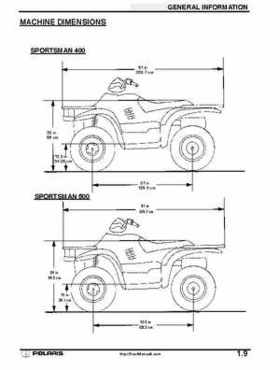 2001 Polaris Sportsman 400-500 DUSE and H.O. Service Manual, Page 11
