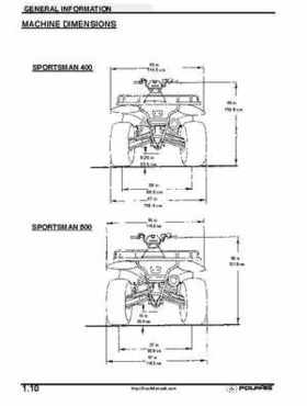 2001 Polaris Sportsman 400-500 DUSE and H.O. Service Manual, Page 12