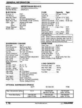 2001 Polaris Sportsman 400-500 DUSE and H.O. Service Manual, Page 18