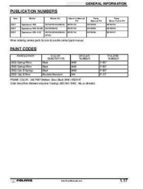 2001 Polaris Sportsman 400-500 DUSE and H.O. Service Manual, Page 19