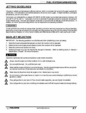 2001 Polaris Sportsman 400-500 DUSE and H.O. Service Manual, Page 151