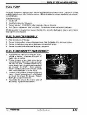2001 Polaris Sportsman 400-500 DUSE and H.O. Service Manual, Page 167
