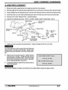 2001 Polaris Sportsman 400-500 DUSE and H.O. Service Manual, Page 178