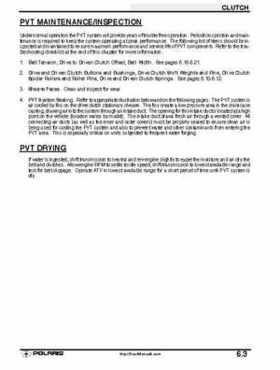 2001 Polaris Sportsman 400-500 DUSE and H.O. Service Manual, Page 187