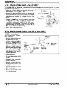 2001 Polaris Sportsman 400-500 DUSE and H.O. Service Manual, Page 336