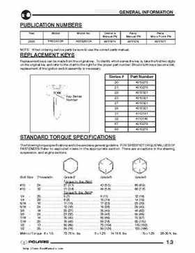 2003 Polaris Predator 500 factory service manual, Page 7