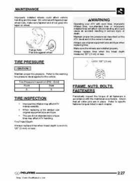2003 Polaris Predator 500 factory service manual, Page 41