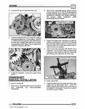 2003 Polaris Predator 500 factory service manual, Page 73