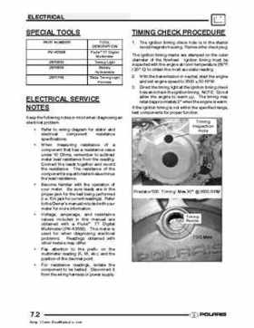 2003 Polaris Predator 500 factory service manual, Page 168