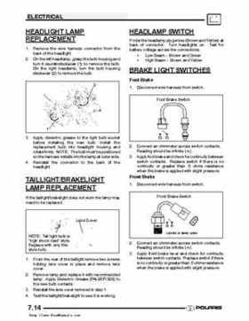2003 Polaris Predator 500 factory service manual, Page 180