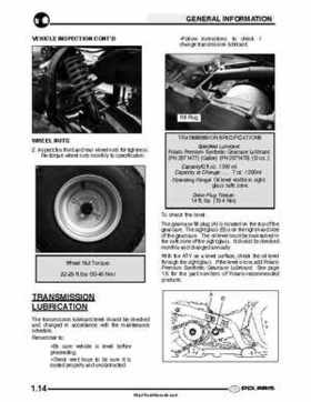 2003 Polaris Scrambler 50-90 Sportsman 90 Predator 90 Service Manual, Page 18