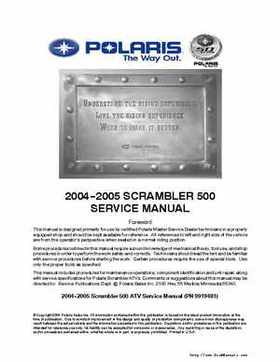 2004-2005 Polaris Scrambler 500 factory service manual, Page 2