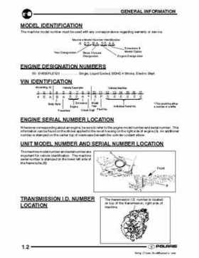 2004-2005 Polaris Scrambler 500 factory service manual, Page 6