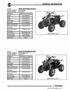 2004-2005 Polaris Scrambler 500 factory service manual, Page 8