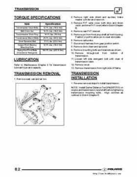 2004-2005 Polaris Scrambler 500 factory service manual, Page 206