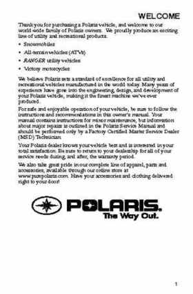 2006 Polaris ATV Trail Blazer Owners Manual, Page 4